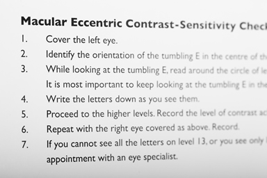how to test your own eyes